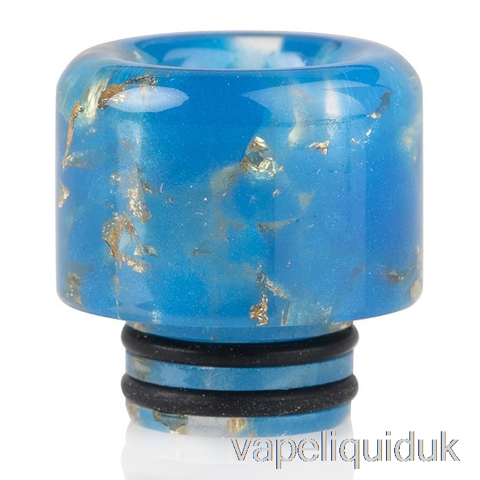 510 Sequins Resin Drip Tip Blue Gold Vape Liquid